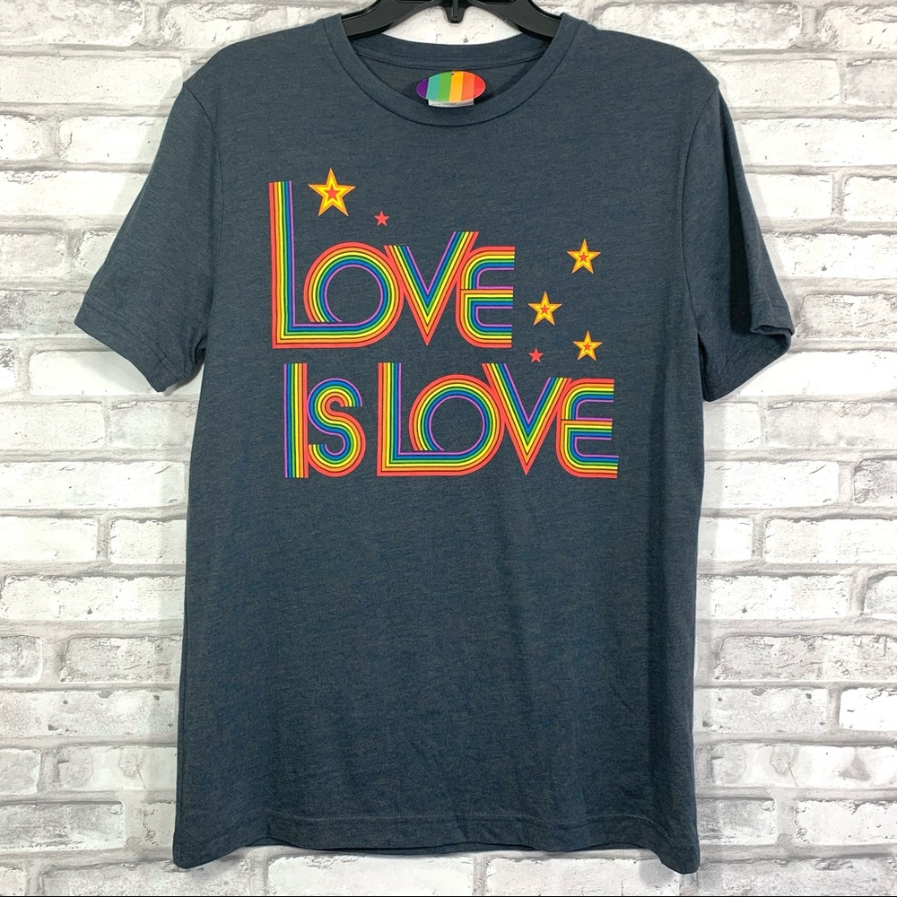 Well‎ Worn Blue Short Sleeve Love Is Love T-Shirt
